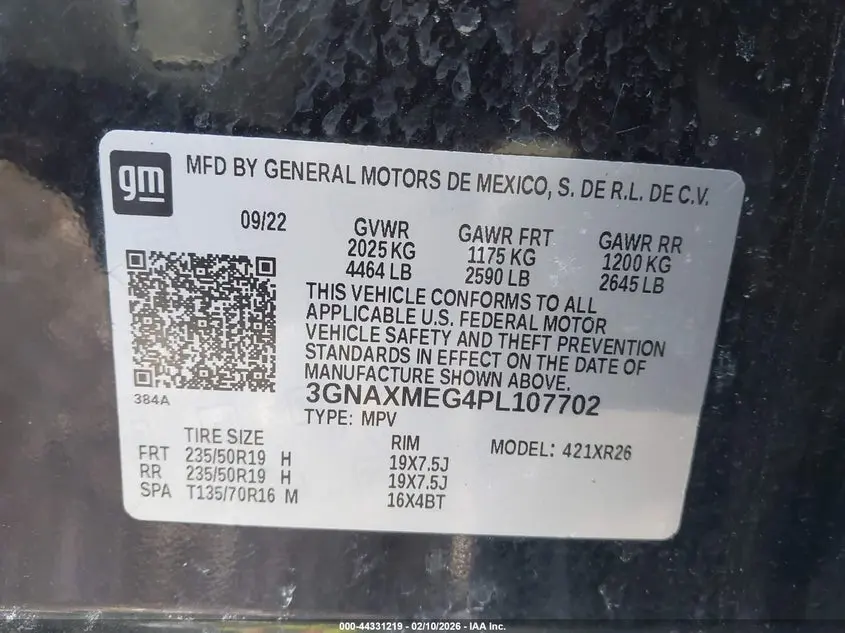 2023 CHEVROLET EQUINOX FWD RS