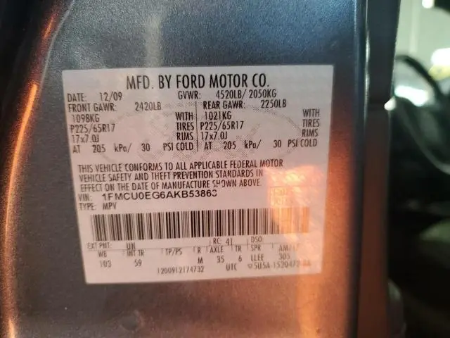 2010 FORD ESCAPE LIMITED  