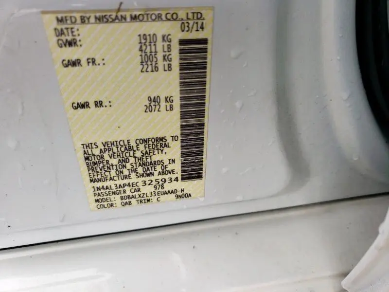 2014 NISSAN ALTIMA 2.5  