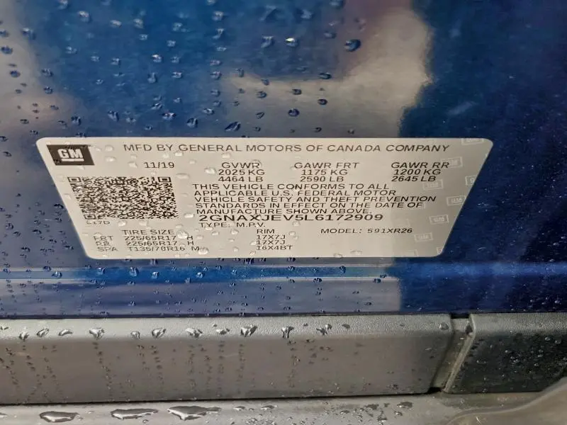 2020 CHEVROLET EQUINOX LT  