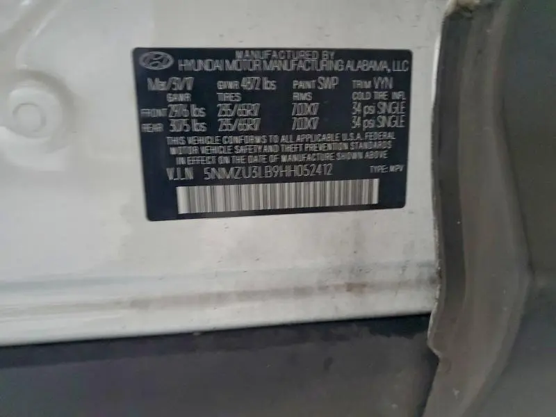 2017 HYUNDAI SANTA FE SPORT   