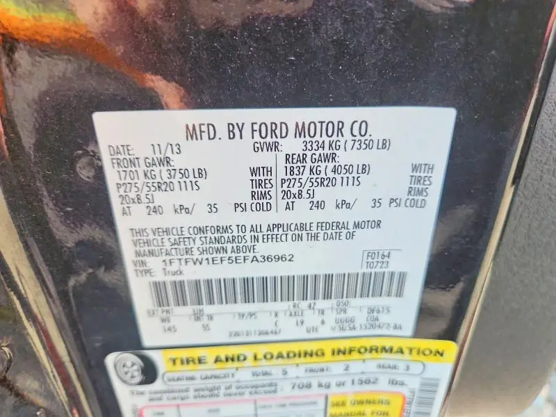 2014 FORD F150 SUPERCREW  