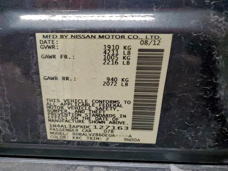 2013 NISSAN ALTIMA 2.5  