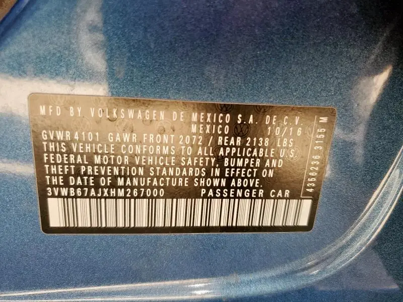 2017 VOLKSWAGEN JETTA SE  