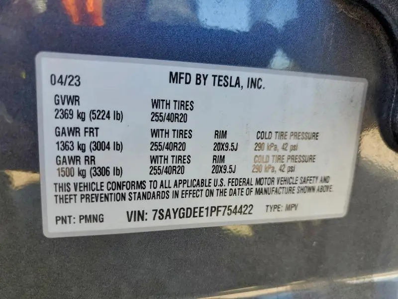 2023 TESLA MODEL Y   