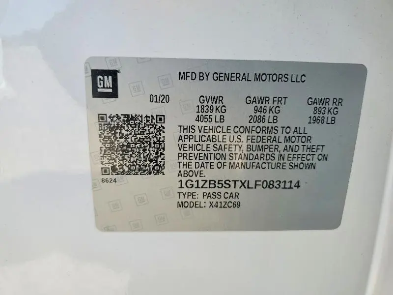 2020 CHEVROLET MALIBU LS  