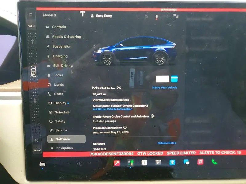 2022 TESLA MODEL X   