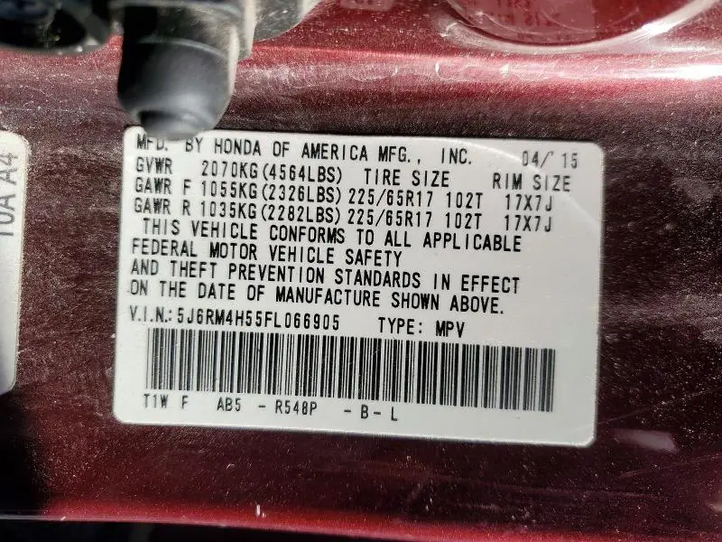 2015 HONDA CR-V EX  
