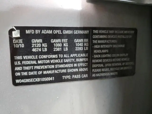 2011 BUICK REGAL CXL  