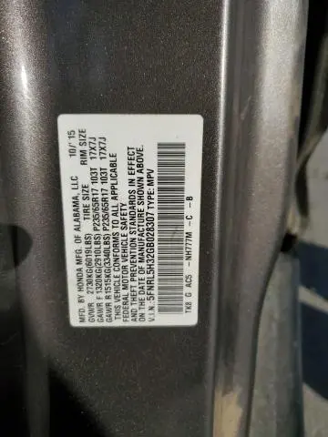 2016 HONDA ODYSSEY SE  
