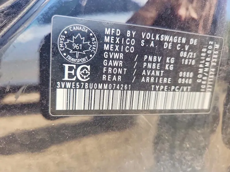 2021 VOLKSWAGEN JETTA SEL  