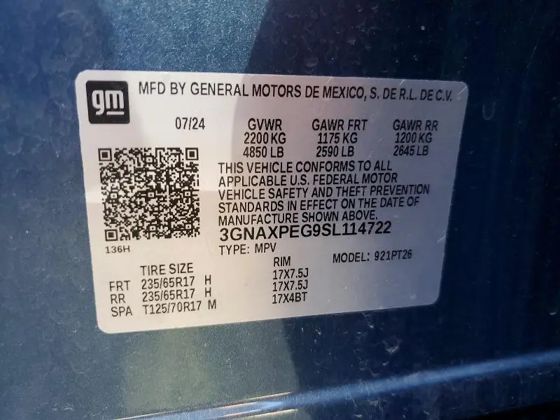 2025 CHEVROLET EQUINOX LT  