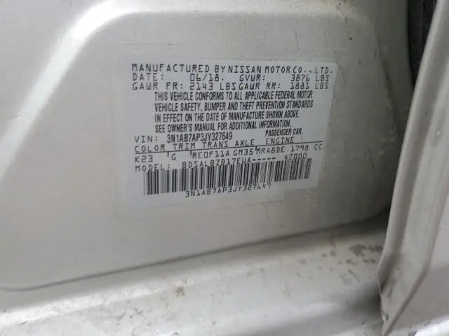 2018 NISSAN SENTRA S  