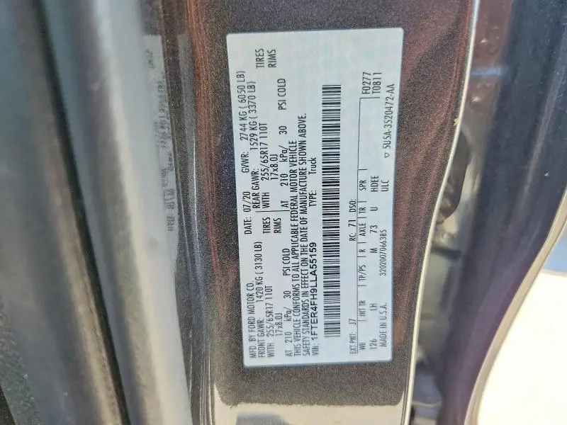 2020 FORD RANGER XL  