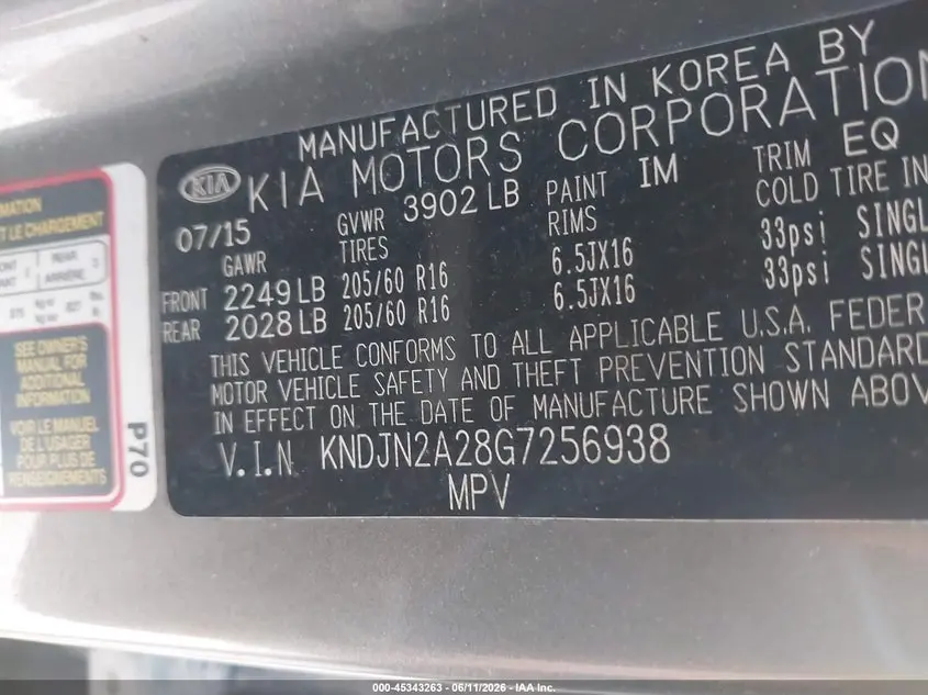 2016 KIA SOUL  