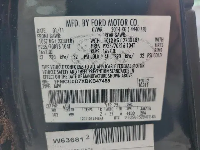 2011 FORD ESCAPE XLT  