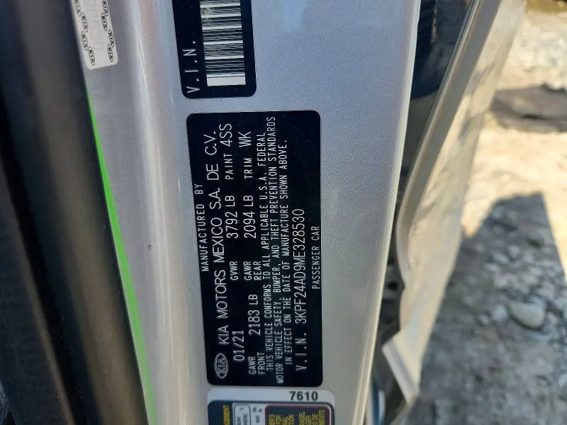 2021 KIA FORTE LXS  