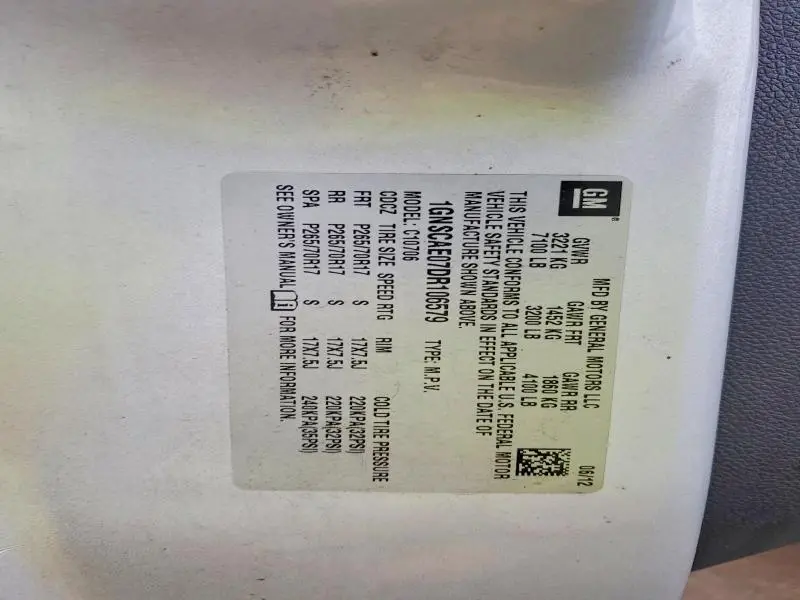 2013 CHEVROLET TAHOE C1500 LS  