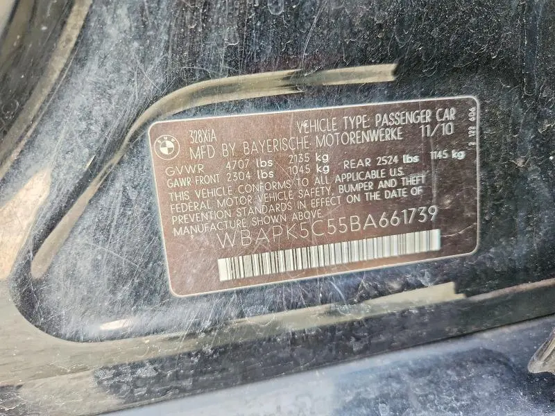 2011 BMW 328 XI SULEV  