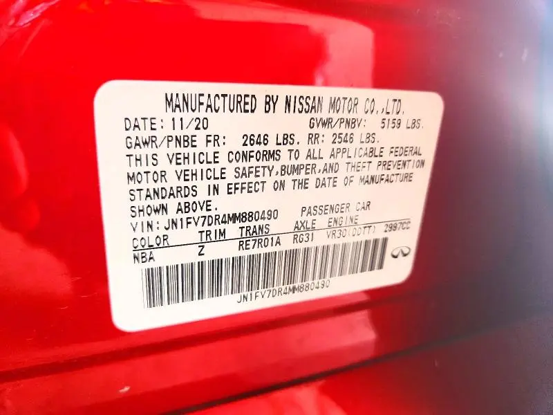 2021 INFINITI Q50 RED SPORT 400  