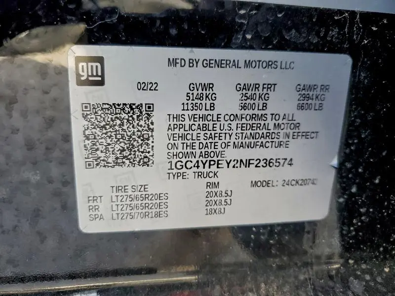 2022 CHEVROLET SILVERADO K2500 HEAVY DUTY LTZ  