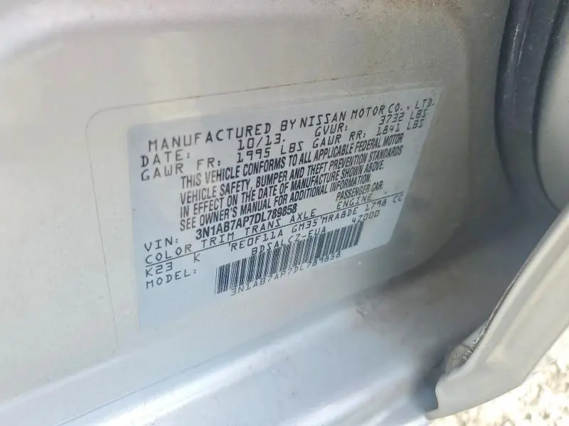 2013 NISSAN SENTRA S  