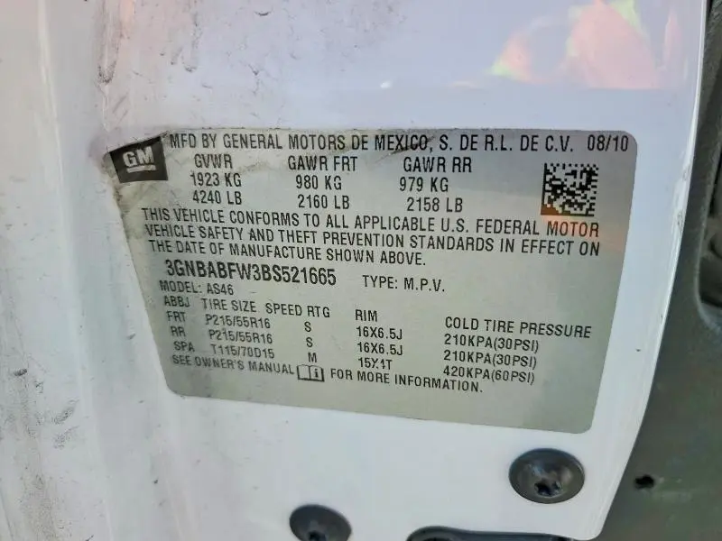 2011 CHEVROLET HHR LT  