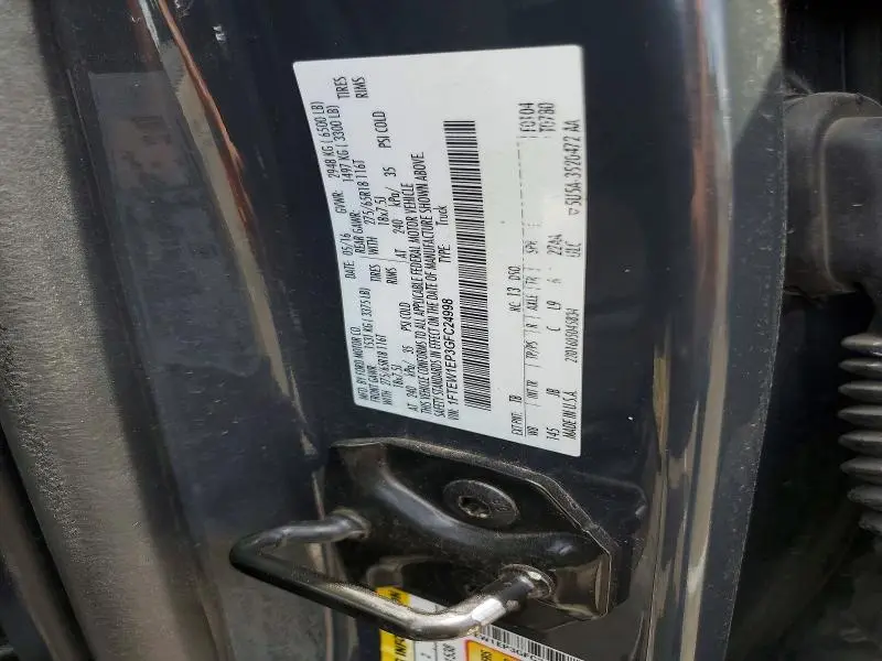 2016 FORD F150 SUPERCREW  