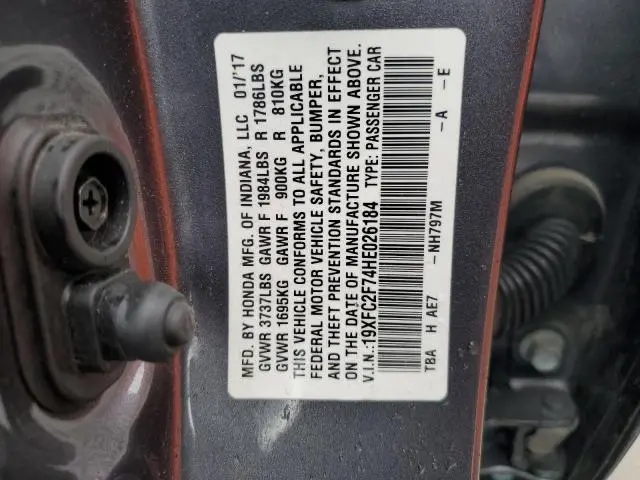 2017 HONDA CIVIC EX  