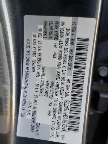 2017 TOYOTA YARIS IA   