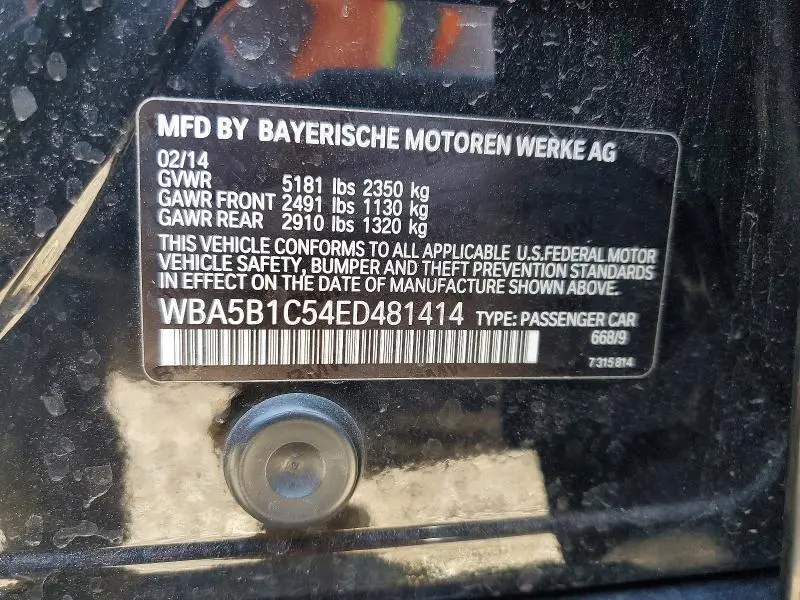2014 BMW 535 I  