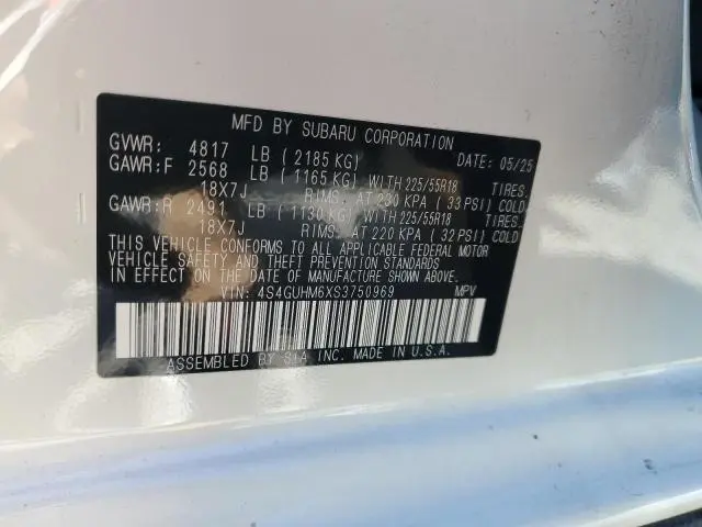 2025 SUBARU CROSSTREK LIMITED  