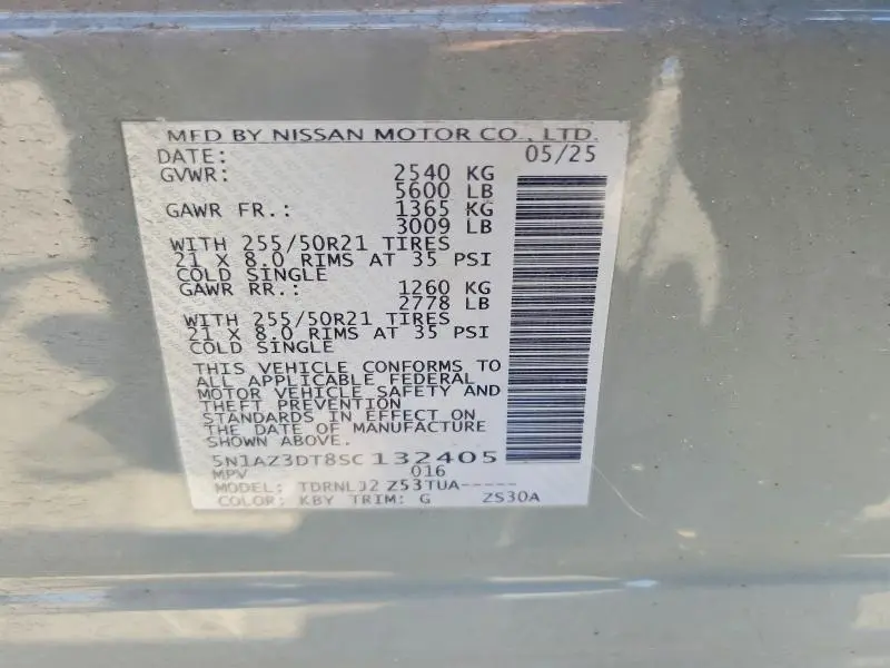 2025 NISSAN MURANO PLATINUM  