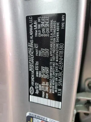 2022 HYUNDAI TUCSON SEL