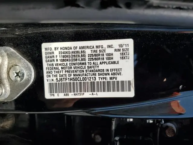 2012 HONDA CROSSTOUR EXL  