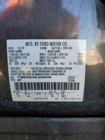 2020 FORD EXPLORER XLT  