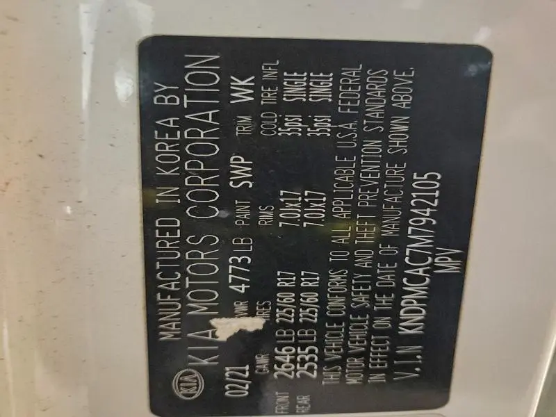 2021 KIA SPORTAGE LX  