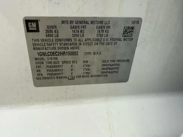 2017 CHEVROLET TAHOE POLICE  