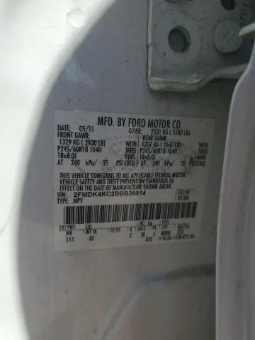 2011 FORD EDGE LIMITED  