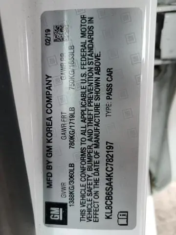 2019 CHEVROLET SPARK LS  