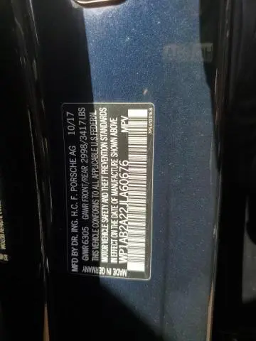 2018 PORSCHE CAYENNE S  