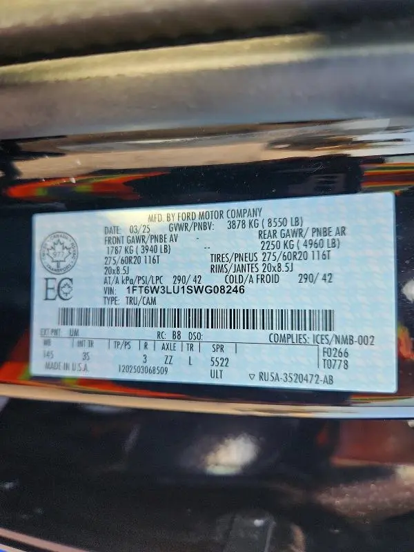 2025 FORD F150 LIGHTNING XLT  