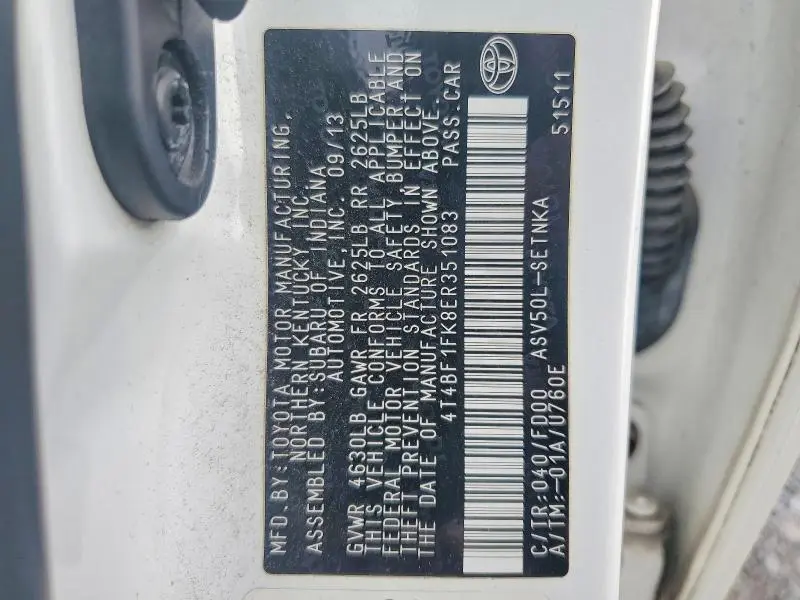 2014 TOYOTA CAMRY L  