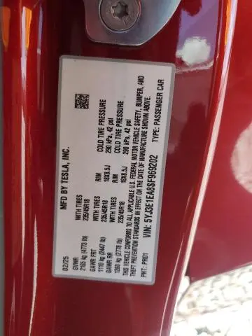 2025 TESLA MODEL 3   