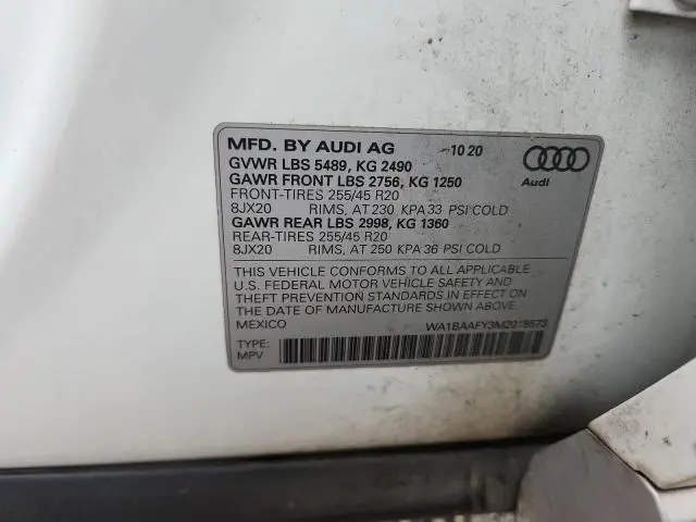 2021 AUDI Q5 PREMIUM PLUS  