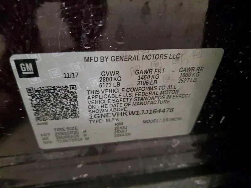 2018 CHEVROLET TRAVERSE LT  