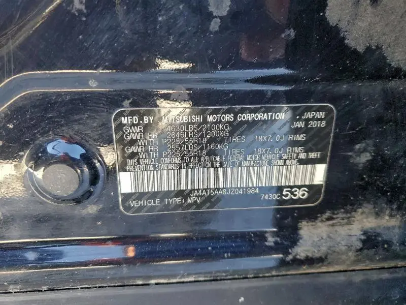 2018 MITSUBISHI ECLIPSE CROSS SE  