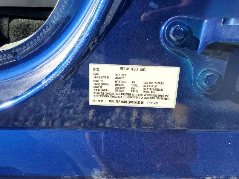 2022 TESLA MODEL Y   