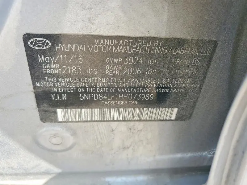 2017 HYUNDAI ELANTRA SE  