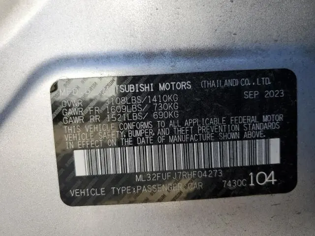 2024 MITSUBISHI MIRAGE G4 ES  